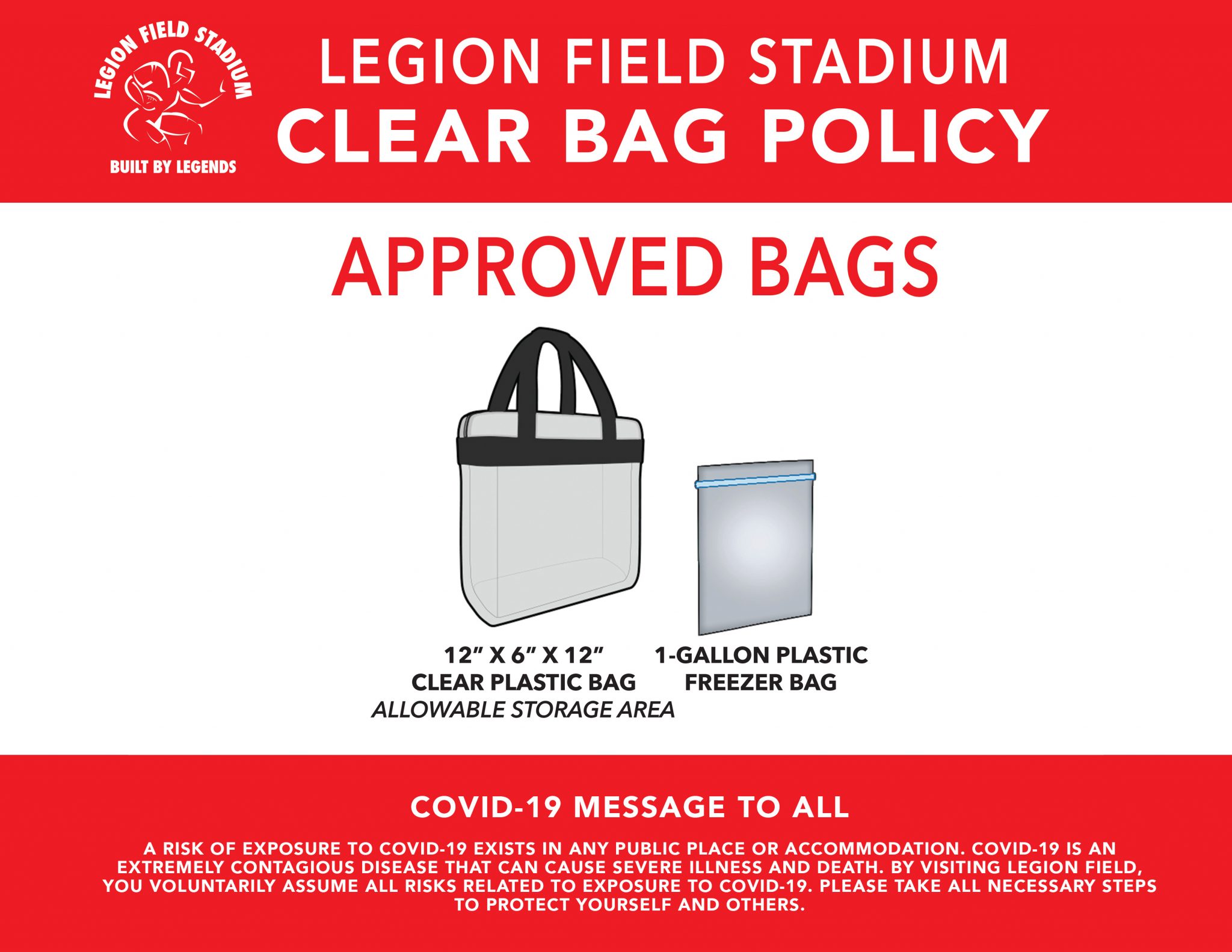 LEGION FIELD BAG policy sign « The Official Website for the City of
