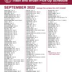 Sept 2022Trash Pick Up calendar2